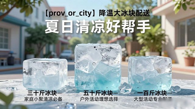 西宁降温大冰块配送_海鲜排档降温解决方案_高温天气大冰块配送